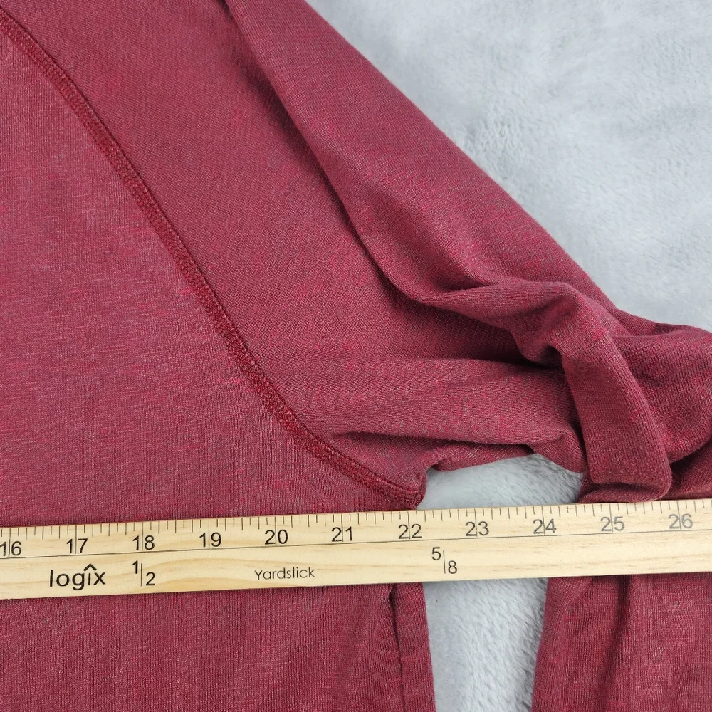 The North Face Shirt Men' Red Heather Long Sleeve Pullover Size L Large